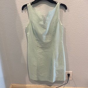 Lauren James green seersucker dress. Like new!